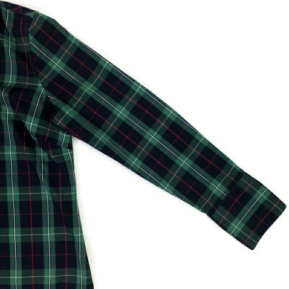 Talbots Blue Green Tartan Plaid Long Sleeve Popover Tunic Blouse Womens 6 - Picture 6 of 13